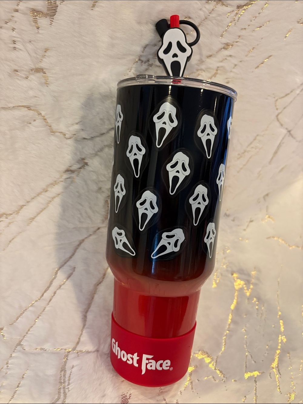 BNWT Ghost Face Double-Wall Tumbler - Black & Red 40oz